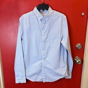 Goodfellow & Co Blue Stripe Button Down Shirt Mens Medium Standard Fit